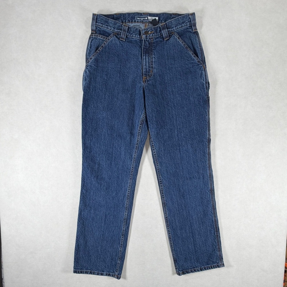 Carhartt Loose Fit Carpenter Jeans Blue Denim BD4941-M Mens Size 30x32